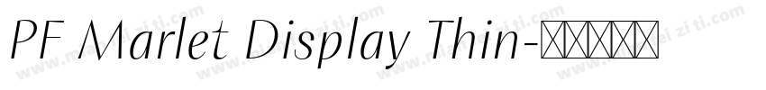 PF Marlet Display Thin字体转换